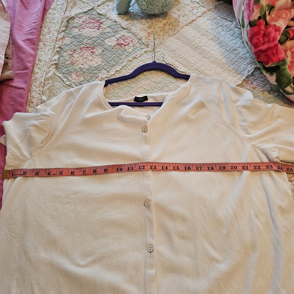 Talbots White Button-Down Shirt - Picture 6 of 10